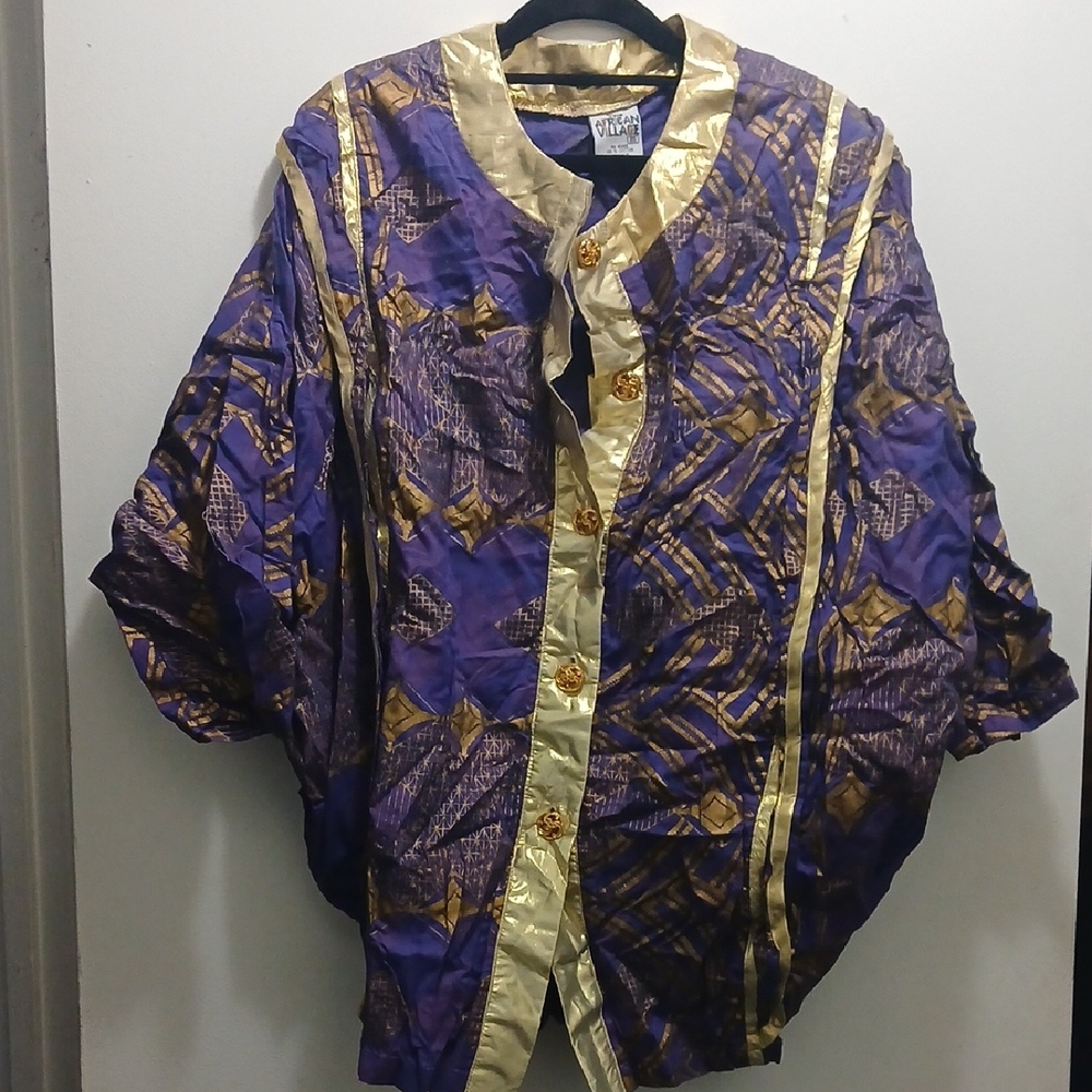 The African Village Vintage Purple and Gold Set